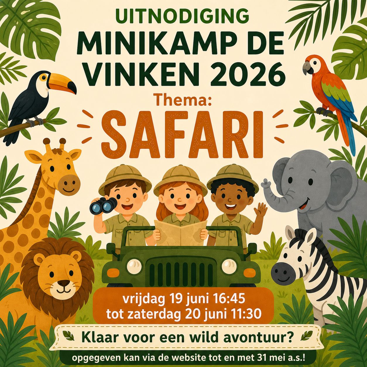 Uitnodiging minikamp De Vinken 2026