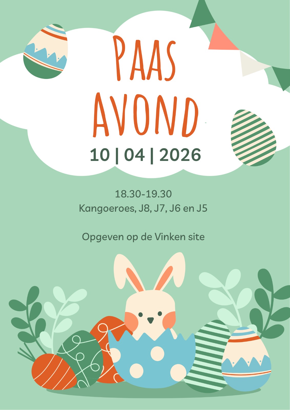 10 april: Paasavond kangoeroes en pupillen